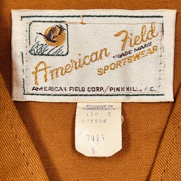 Vintage American Field Hunting Vest Size S Canvas Workwear Utility Button-Down - Picture 12 of 14